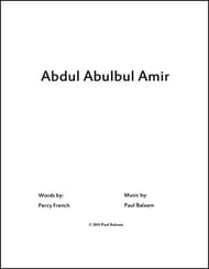 Abdul Abulbul Amir SATB choral sheet music cover Thumbnail